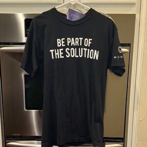 MONAT GEAR - Women’s black “Be Part of the Solution” Tee - 100% cotton, Size M